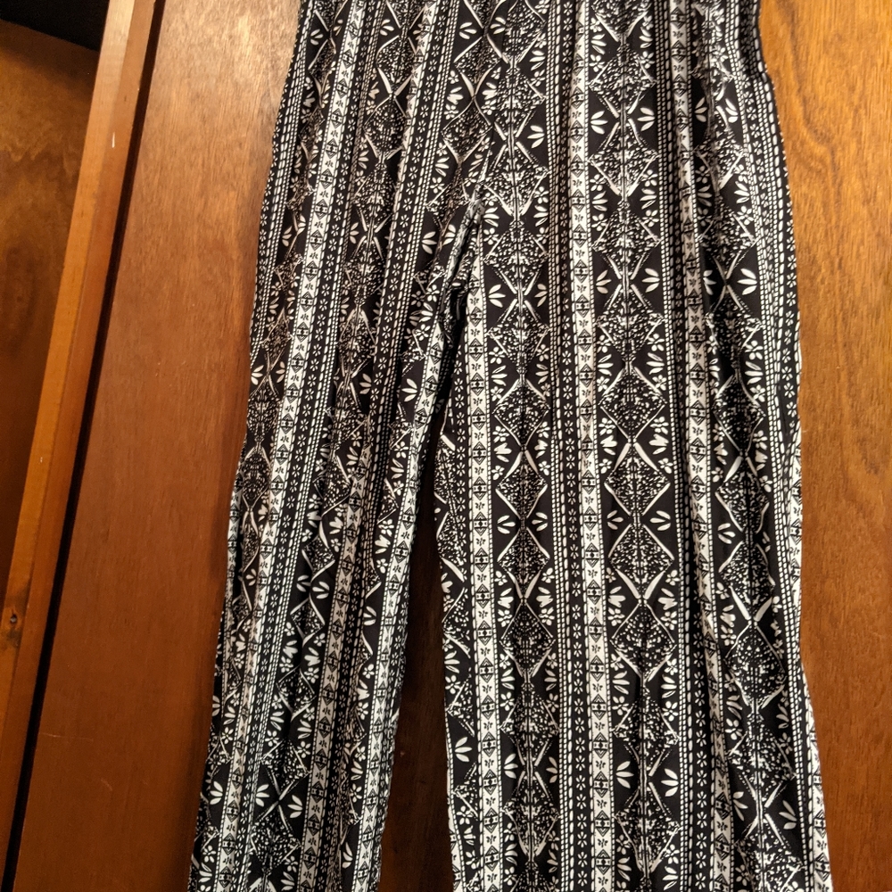 Black patterned pants